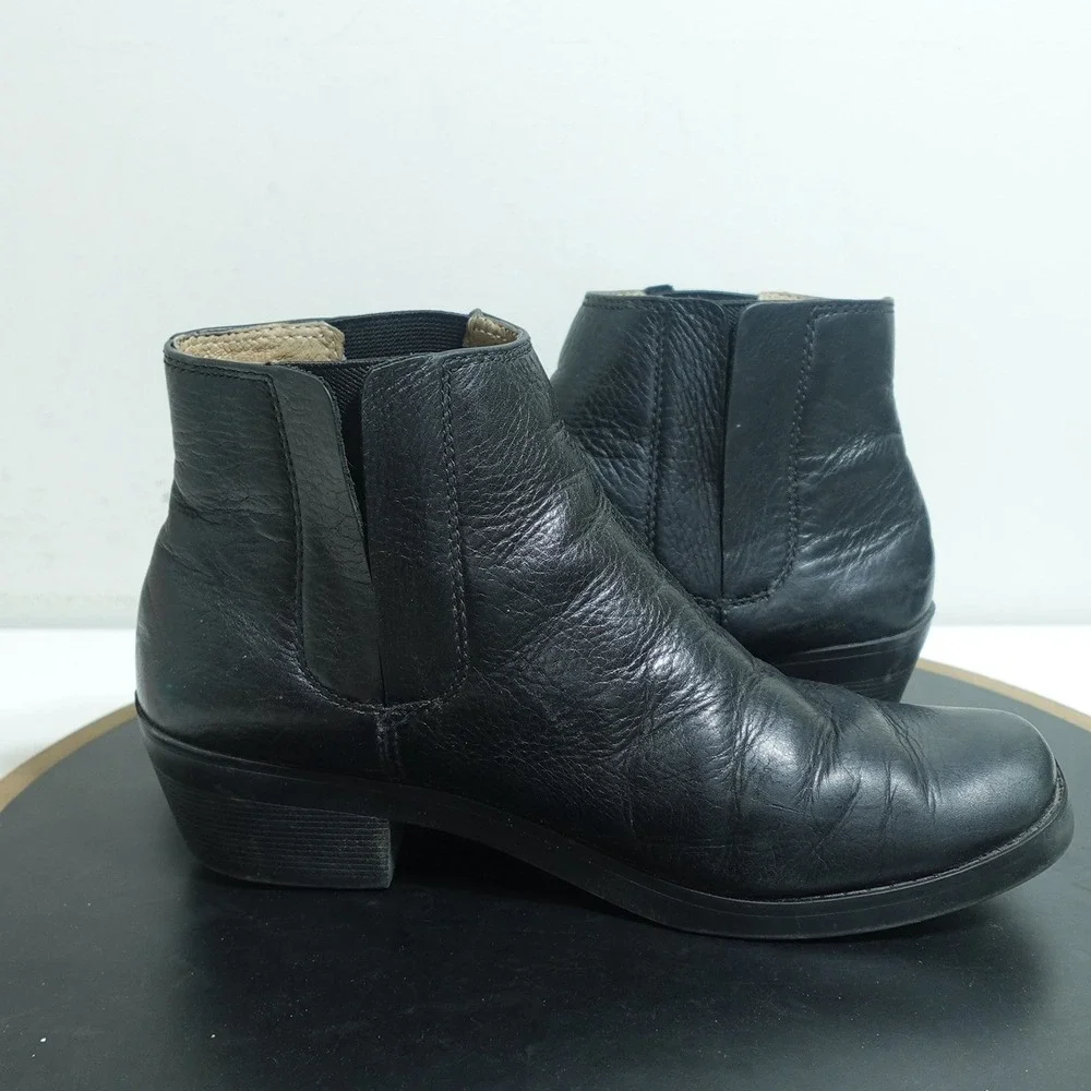 Bogs Gretchen Chelsea Boots Women US 7 Waterproof Black Leather Ankle‎